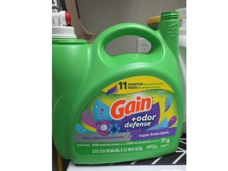 Gain Odor Defense Liquid Laundry Detergent, Super Fresh Blast, 134 Loads, 194 fl oz/5.73 L