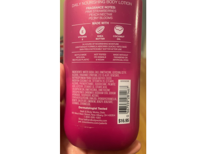 Gingham Gorgeous By Bath & Body Works Daily Nourishing Body Lotion, Shea Butter + Coconut Oil, 8 fl oz/236 mL