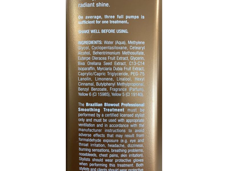 Brazilian Blowout Original Smoothing Solution, 34 fl oz (1 liter)