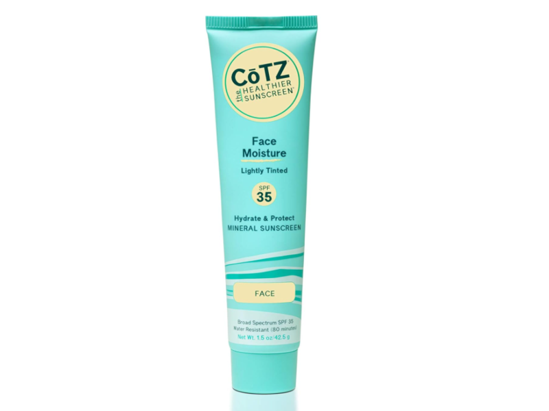 Cotz Face Moisture Lightly Tinted Mineral Sunscreen, SPF 35, 1.5 oz/42.5 g
