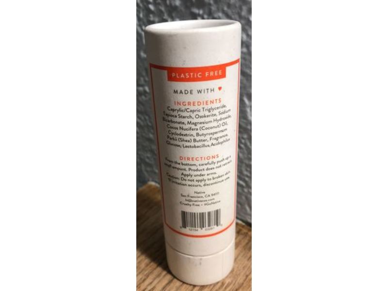 Native Plastic Free Citrus & Herbal Musk Deodorant, 2.65 oz/75 G