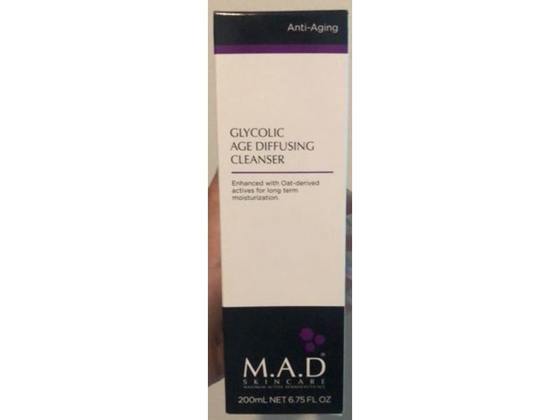 M.a.d Skincare Glycolic Age Diffusing Cleanser, Anti-Aging, 6.75 fl oz/200 mL