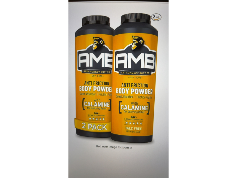 Anti Monkey Butt Body Powder, Calamine, 8 oz/227 g