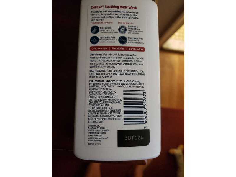 CeraVe Eczema Soothing Body Wash, 10 fl oz