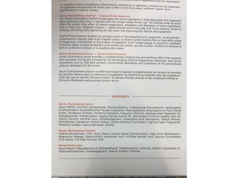 Geneo Oxyilluminate Skin Brightening Facial Kit