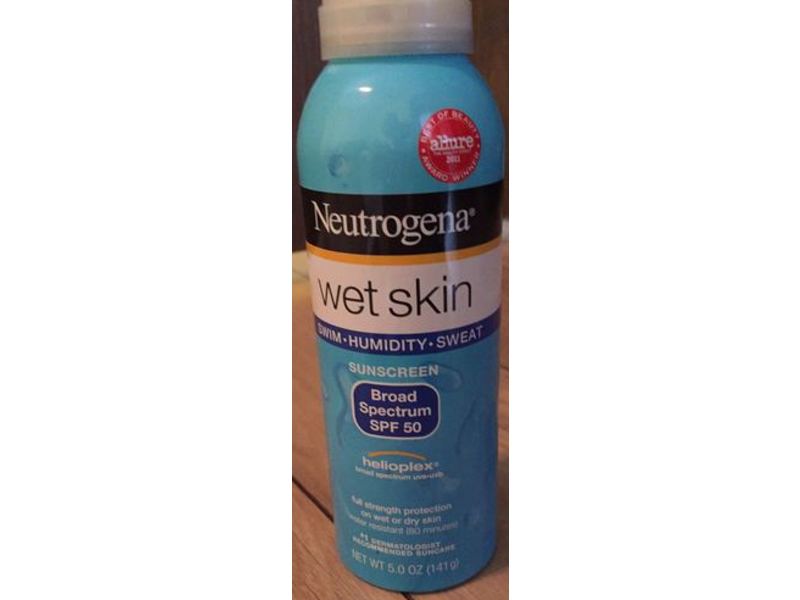 Neutrogena Wet Skin Sunscreen Spray, SPF 50, 5 oz/141 g, Pack Of 3