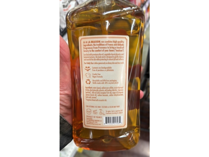 A LA Maison Body Wash, Orange Bergamot, 25.3 fl oz/750 mL