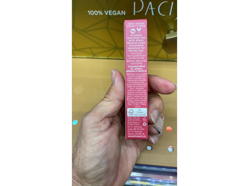 PACIFICA Color Quench Lip Tint, Blood Orange, 0.15 Ounce,1 Count