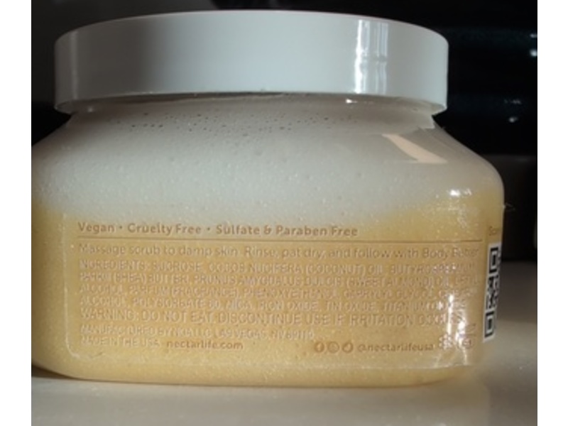 Nectar Life Sugar Body Scrub, Milk & Honey, 8 oz/227 g