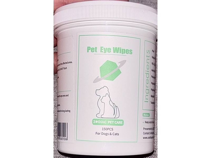 Zodiac Pet Eye Wipes, 150 Count