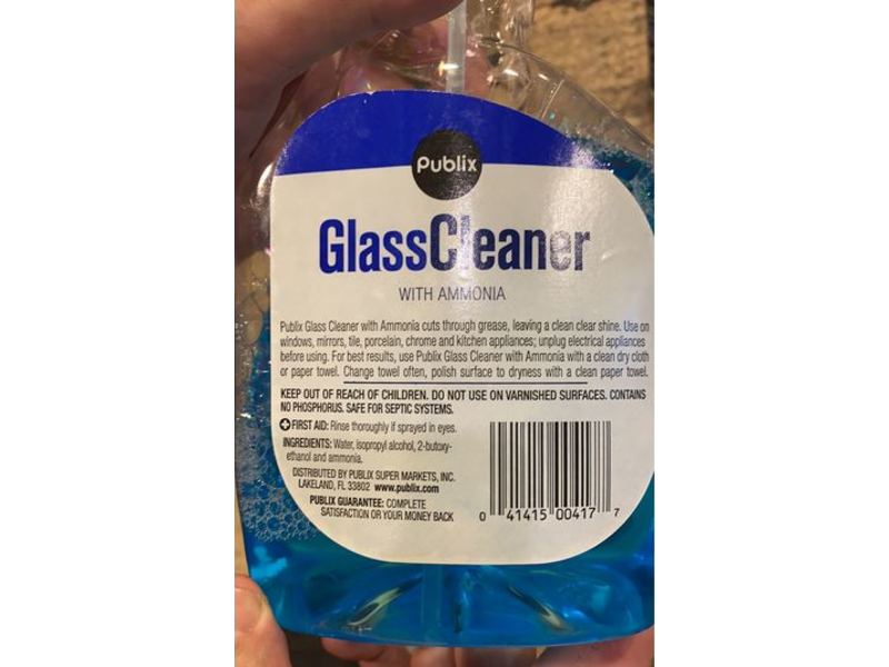Publix Glass Cleaner With Ammonia, 32 fl oz/946 mL
