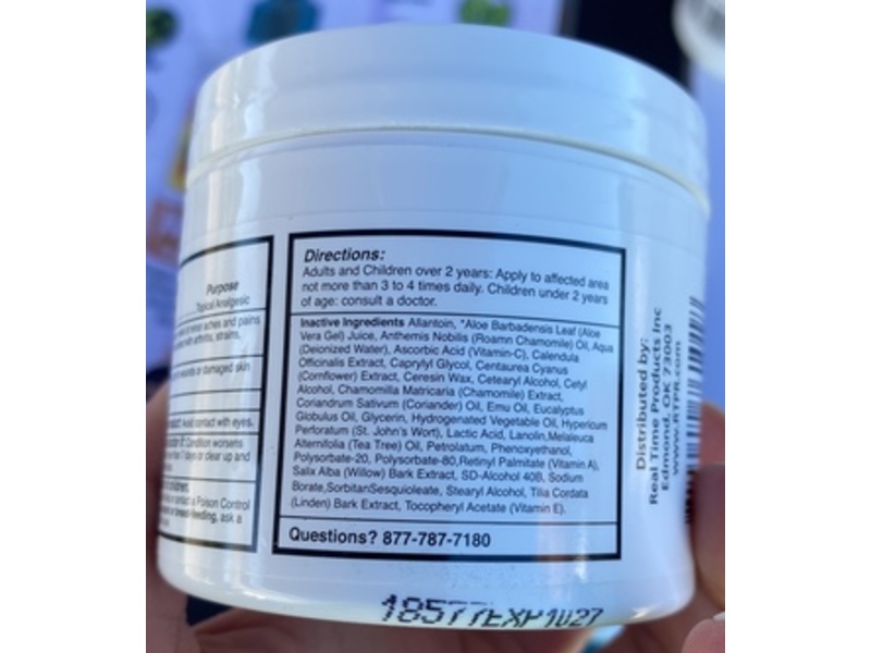 Real Time Pain Relief Topical Analgesic Foot Cream, 4.4 oz/125 g