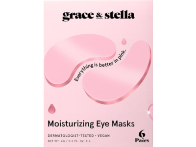 Grace & Stella Moisturising Eye Mask, Peptides & Hyaluronic Acid, 0.2 fl oz/6 g, 6 Pairs
