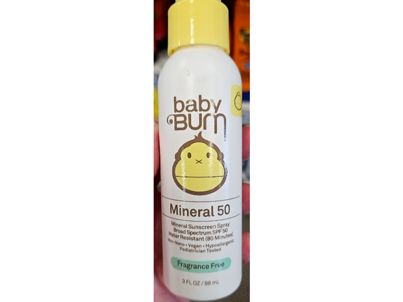 Baby Bum Mineral Sunscreen Spray, SPF 50, 3 fl oz/88 mL