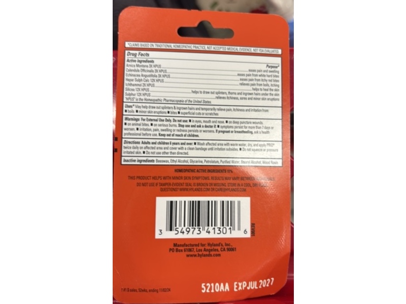 Hyland's Homeopathic Pain Relief & Irritant Drawing Salve, 0.63 fl oz/18 g