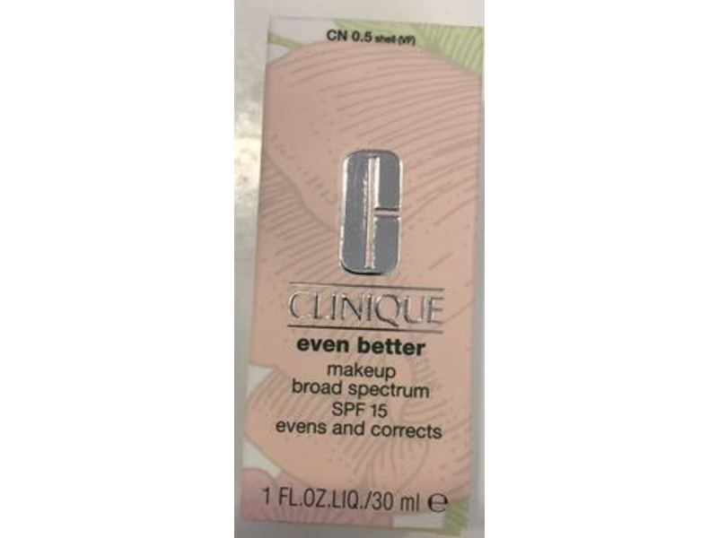 Clinique Even Better Makeup, SPF 15, Cn 0.5 Shell, 1 fl oz/30 mL