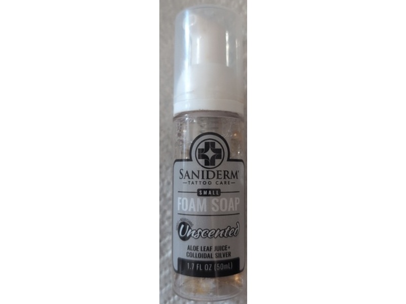 Saniderm Foaming Tattoo Soap, Unscented, 1.7 fl oz/50 mL