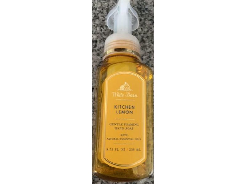 Bath & Body Works White Barn Gentle Foaming Hand Soap, Kitchen Lemon, 8.75 fl oz (259 mL)