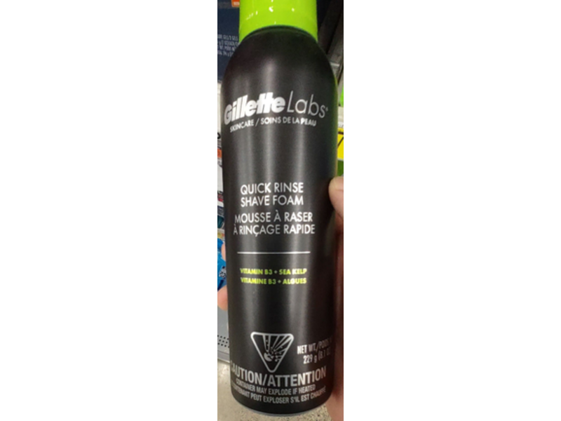 Gillette Quick Rinse Shave Foam, 8.1 oz/229 g