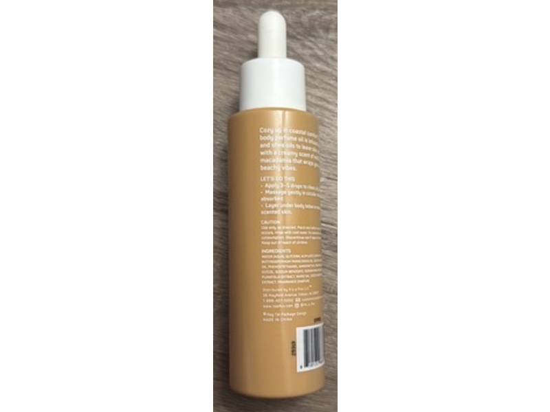 Spa Scentials Coastal Cream Hydrating Body Perfume Oil, Creamy Beachy, 3.2 oz/95 mL