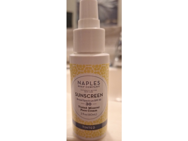 Naples Soap Company Mineral Face Cream Broad Spectrum Sunscreen, SPF 30, Tinted, 2 fl oz/60 mL
