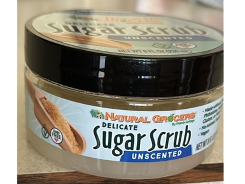 Natural Grocers Delicate Sugar Scrub, Unscented, 8 fl oz