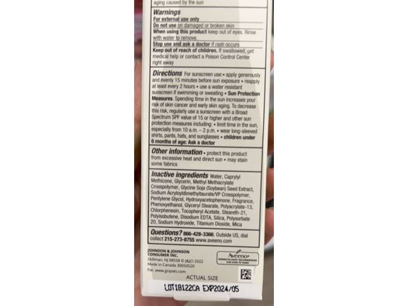 Aveeno Positively Radiant Sheer Daily Moisturizer, SPF 30, 2.3 fl oz