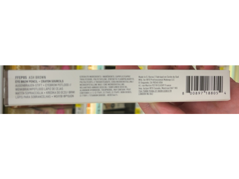 Nyx Professional Makeup Fill & Fluff Eyebrow Pomade Pencil, Ash Brown, 0.007 oz