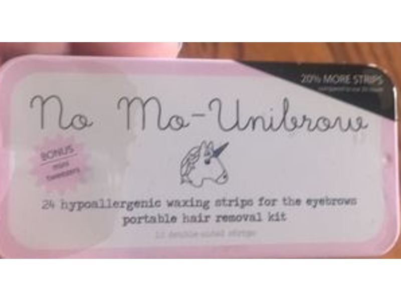 No Mo-Unibrow Eyebrows Hypoallergenic Waxing Srtips Portable Hair Removal Kit, 24 Count