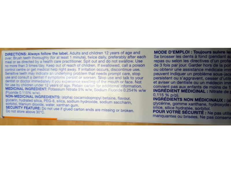 Sensodyne Pronamel Advanced Enamel Protection, Extra Fresh, 110 mL