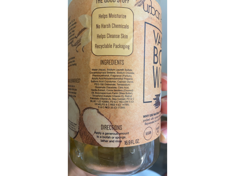 Urban Hydration Vinilla Body Wash, 16.9 fl oz