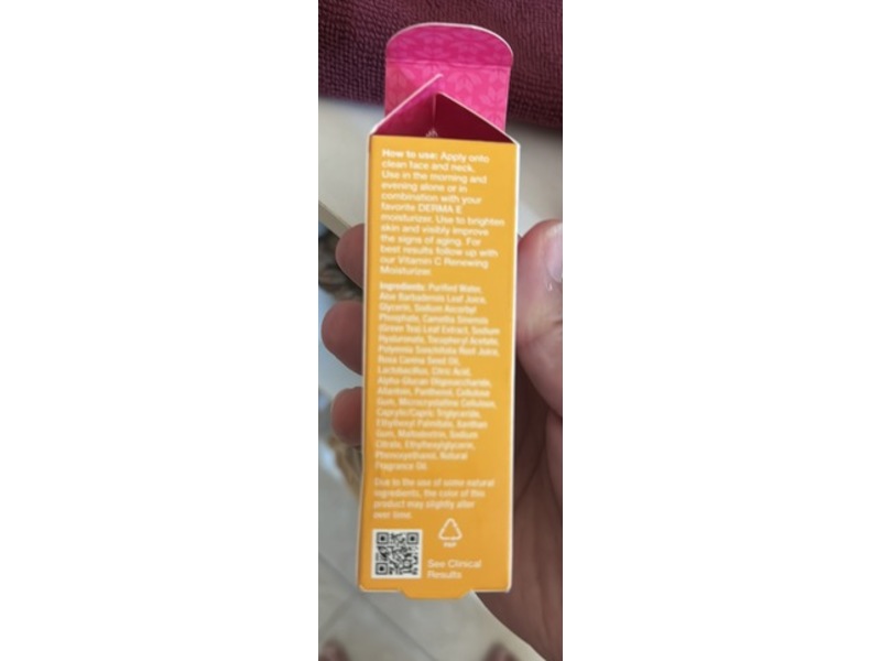 Derma E Brighten + Hydrate Concentrated Serum, Vitamin C, 1 fl oz/30 mL