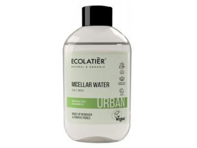 Ecolatier Natural & Organic Urban Micellar Makeup Remover, Matcha Tea & Bamboo, 400 mL