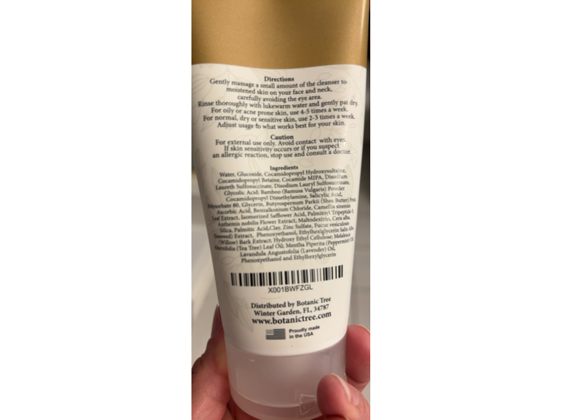 Botanic Tree Glycolic Acid Exfoliating Cleanser, 6 fl oz/170 mL