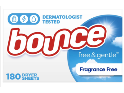 Bounce Free & Gentle Pur & Doux Dryer Sheets, 180 Count