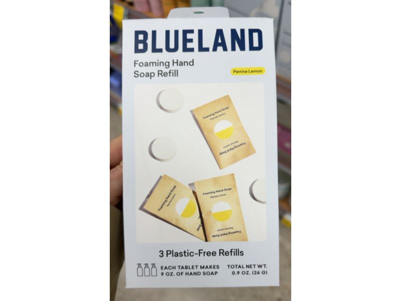Blueland Foaming Hand Soap Refill, Perrine Lemon, 0.9 oz/26 g, 3 Count