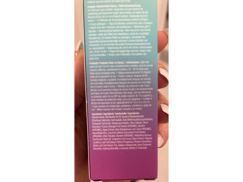 Coola Makeup Setting Sunscreen Spray, SPF 30, 44 mL