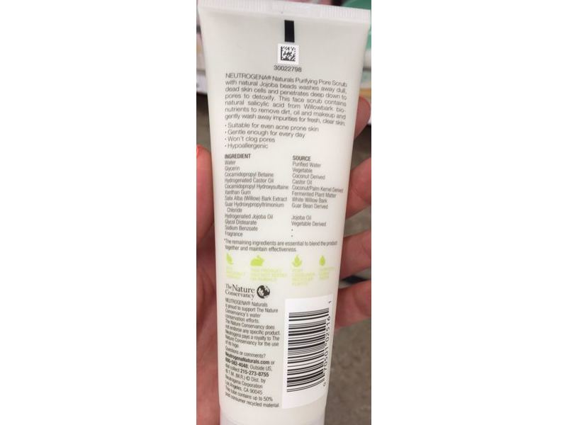 Neutrogena Naturals Purifying Pore Scrub, 4 fl oz/118 mL
