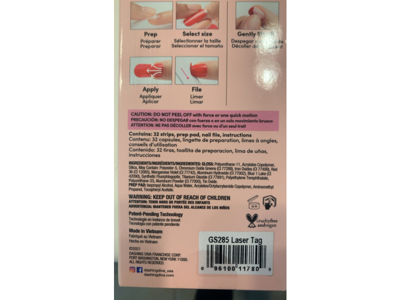 Dashing Diva Ultra Shine Gel Gloss Palette, Laser Tag, 32 Count