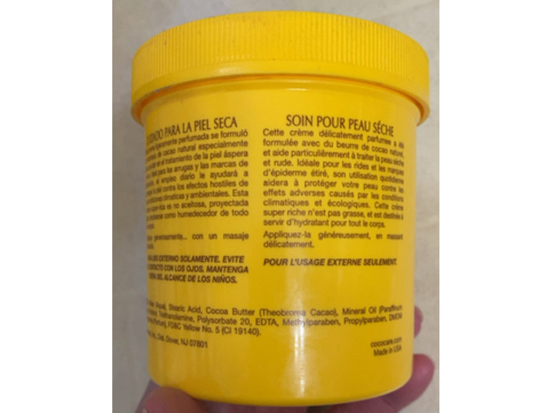 Cococare Hand & Body Cocoa Butter Cream, 15 oz/425 g