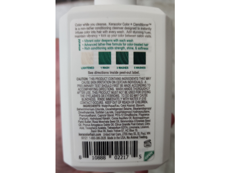 Keracolor Clenditioner, Emerald, 12 fl oz/355 mL