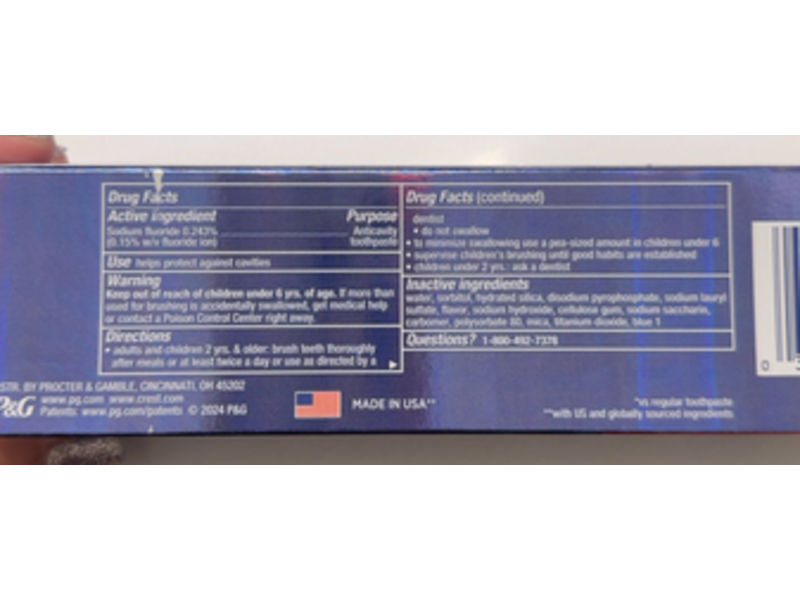 Crest 3D White Advanced Toothpaste, Arctic Fresh, 3.3 oz/93 g, Pack Of 3