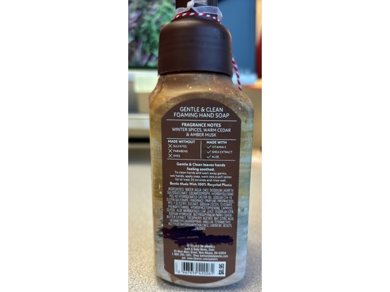 Bath & Body Works Gentle & Clean Foaming Hand Soap, Cozy Winter Cottage, 8.75 fl oz /259 mL