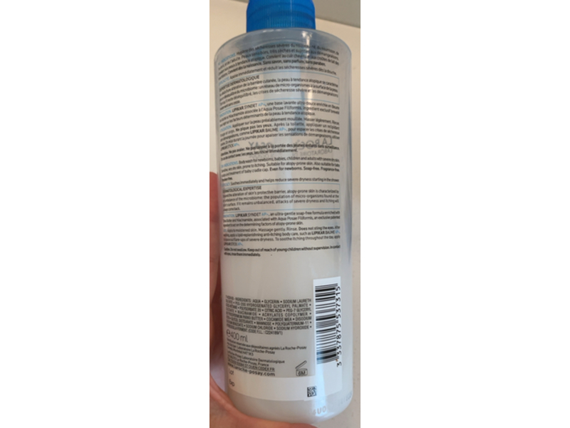 La Roche-Posay Lipikar Syndet Ap+ Anti-Itching Body Cleansing Cream, 400 mL