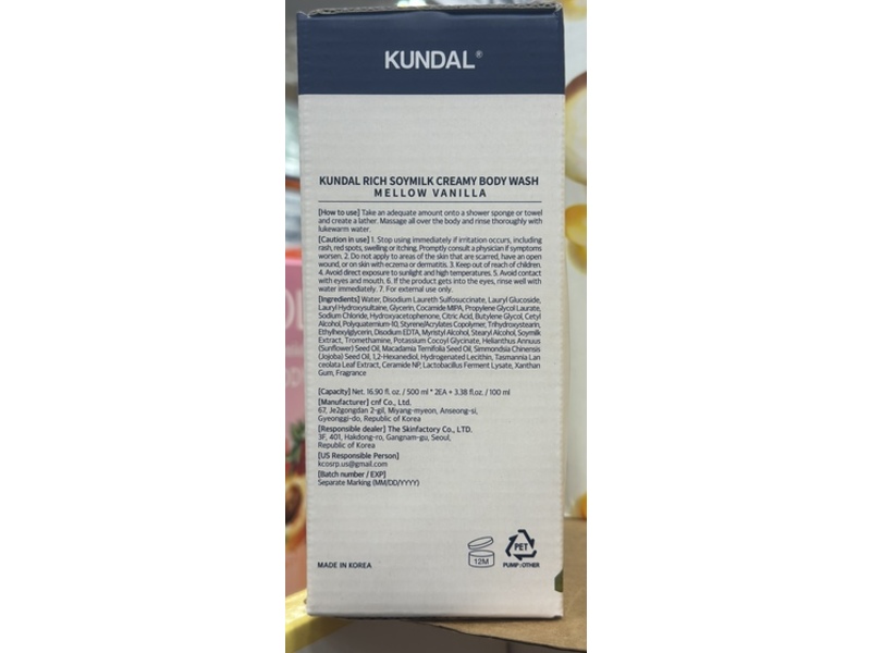 Kundal Rich Soymilk Creamy Body Wash Set, Mellow Vanilla, Pack Of 3