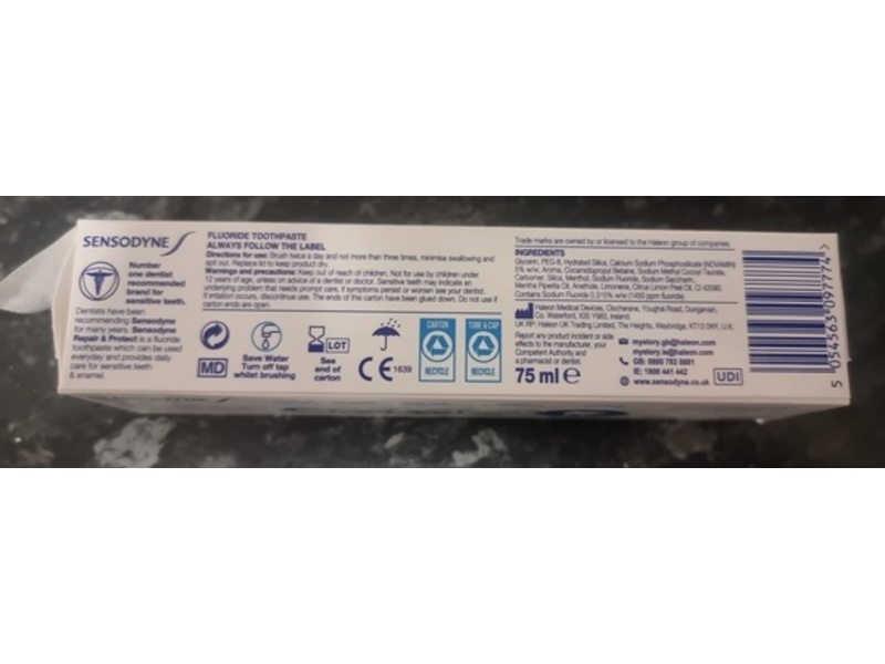 Sensodyne Protect & Repair Toothpaste, Extra Fresh, 75 mL