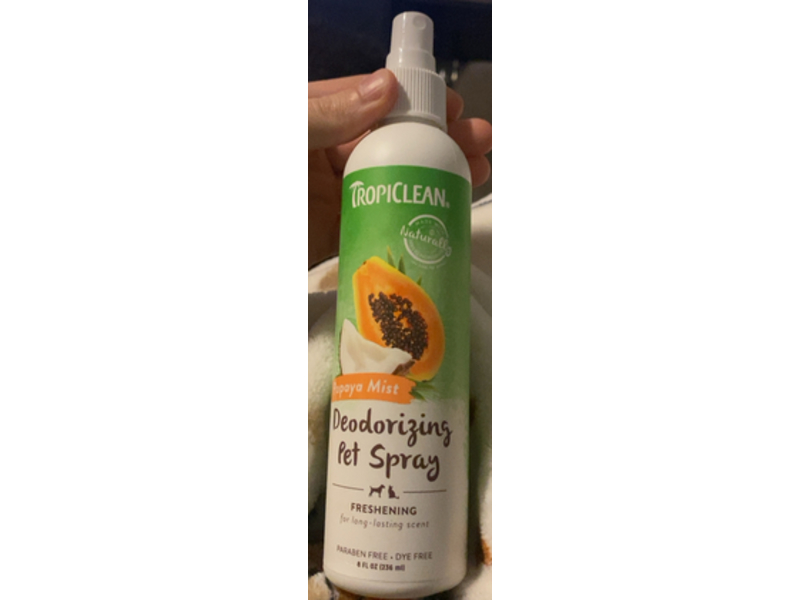 Tropiclean Deodorizing Pet Spray, Papaya Mist, 8 fl oz/236 mL