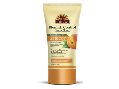 Okay Blemish Control Facial Scrub, Apricot, 6 oz/ 170 g