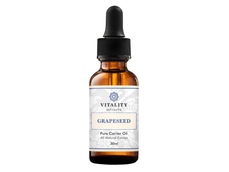 Vitality Extracts Pure Carrier Oil, Grapeseed, 30 mL