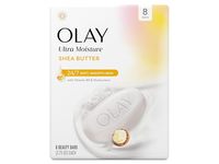 Olay Ultra Moisture Beauty Bar, Shea Butter, 3.75 oz/106 g, 8 Count - thumbnail 1